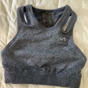 TLF React Seamless High Sports Bra.Size M. Charcoal Heather